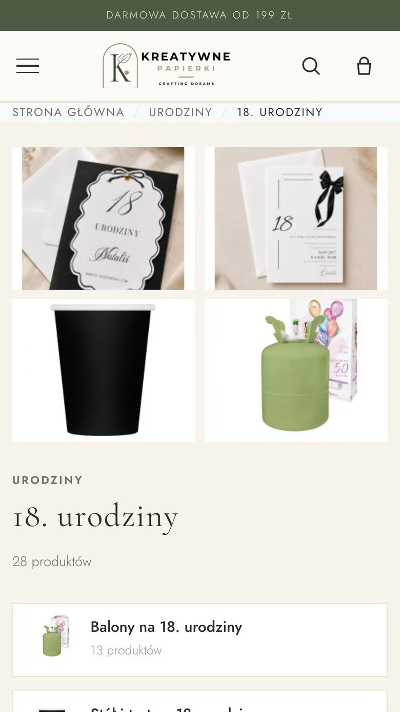 Kategoria 18. urodziny na telefonie