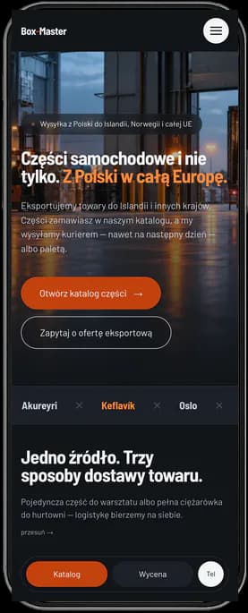 Mobilny widok sklepu Box-Master